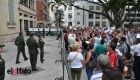 Ibaguereños quemaron recibos del predial frente a la Alcaldía