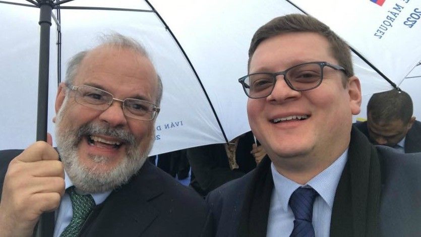 Santiago Castro y su padre